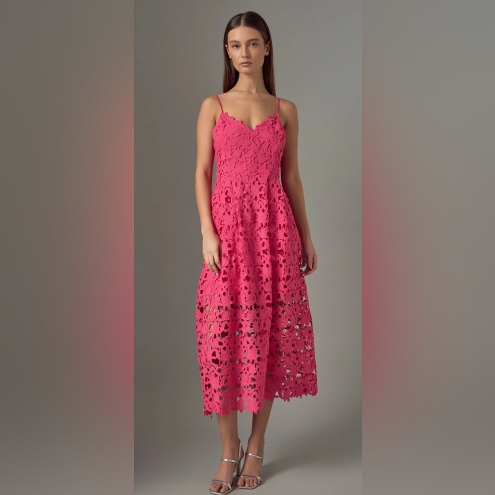 Endless Rose Pink Sleeveless Scoop Neck Midi Sundress